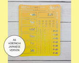 Yellow A6 Hobonichi Date Cover Stickers By Shine Sticker Studio