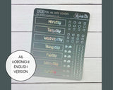 Black FOIL A6 Hobonichi Date Cover Stickers By Shine Studio