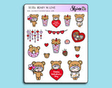 Beary In Love Deco Stickers
