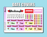 Beary In Love Vertical Weekly Sticker Kit