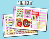 Beary In Love Mini Sticker Kit