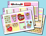 Beary In Love Vertical Weekly Sticker Kit