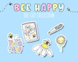Bee Happy - Collab with The Angel Shoppe - Sticker DIE CUT Collection