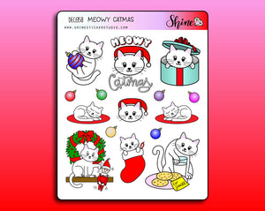 Meowy Catmas Deco Stickers