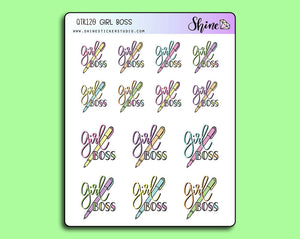 Colorful Girl Boss Stickers By Shine Sticker Studio 