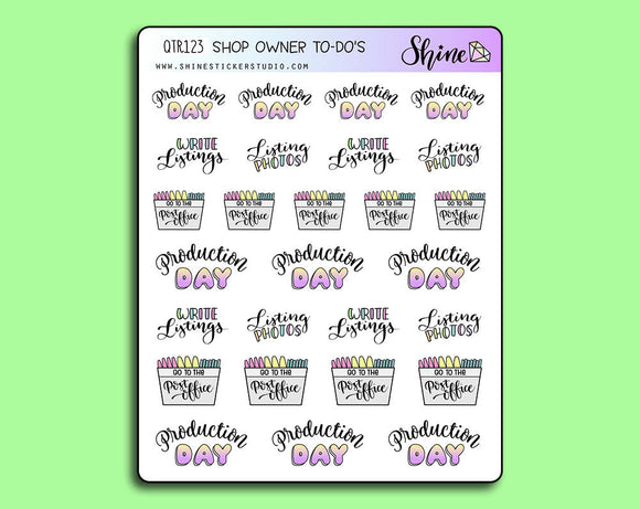 Colorful Shop Owner To Do Stickers By Shine Sticker Studio 