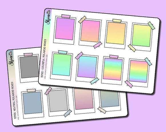 Neutral & Colorful Polaroid Box Stickers By Shine Studio 
