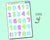 Green, Blue, and Purple Large Number Stickers Designed By Shine Sticker Studio
