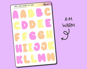 All Color Large Alphabet Bubble Letter Stickers By Shine Sticker Studio