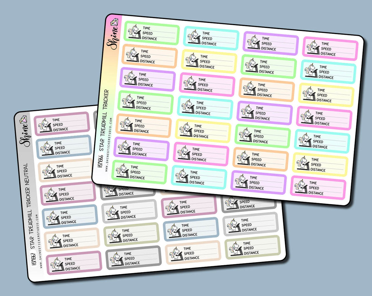 Star Treadmill Tracker Stickers – Shine Sticker Studio