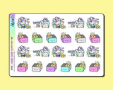 Large Clear Luna Dumpster Fire Stickers