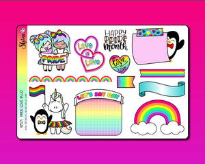 Pride Love Bujo Deco Stickers