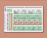 Luna & Star Camping Hobonichi Cousin Daily Washi Strip Stickers