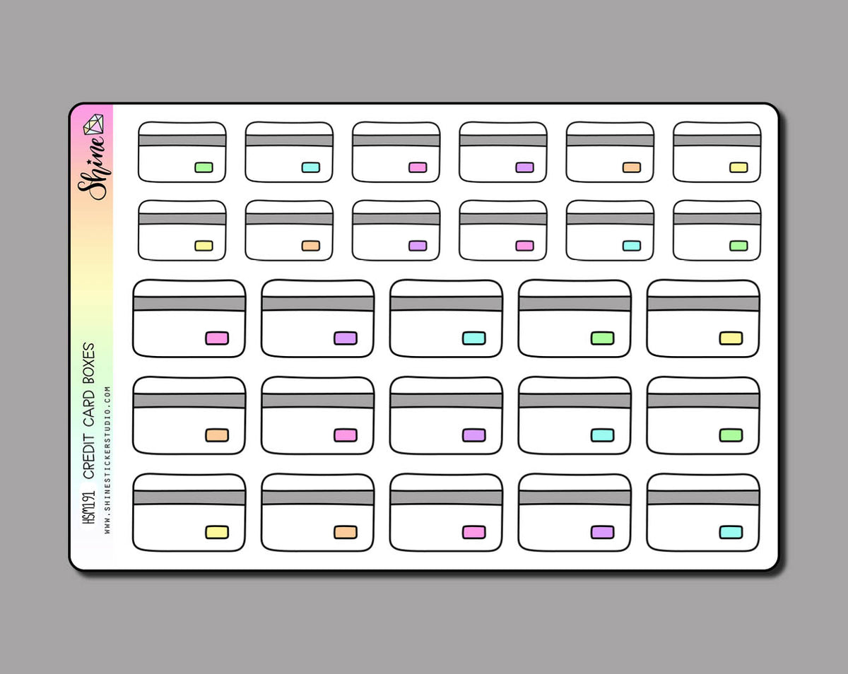 Credit Card Stickers – Shine Sticker Studio