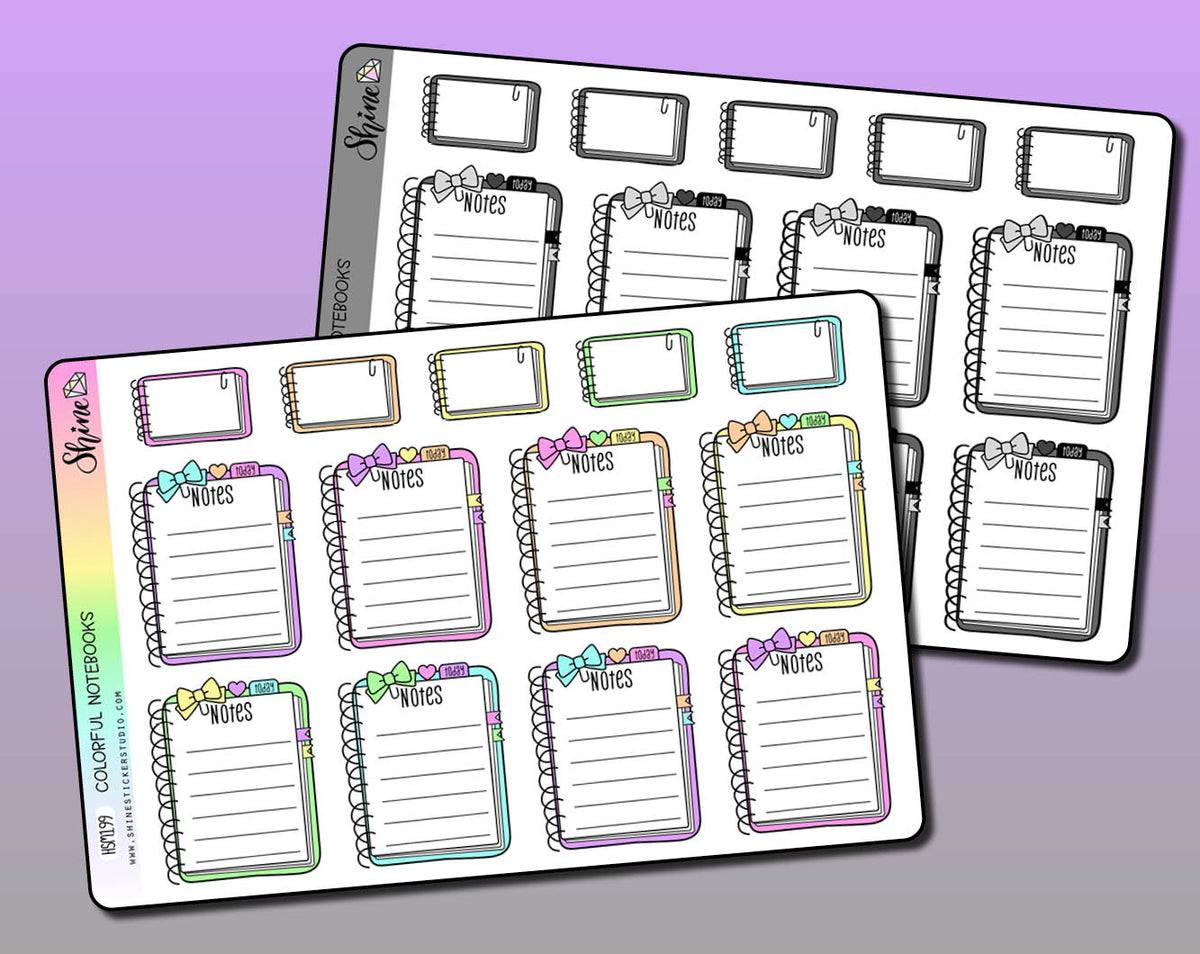 Notebook Box Stickers – Shine Sticker Studio