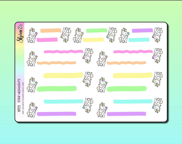 Clear Star Highlighter Stickers