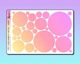 Clear Rainbow Circle Stickers