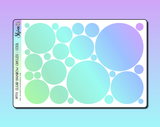 Clear Rainbow Circle Stickers