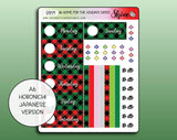 Home for the Holidays - A6 Hobonichi Date Cover Stickers