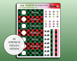 Home for the Holidays - A6 Hobonichi Date Cover Stickers
