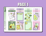 I Love Avocado - Collab with The Angel Shoppe - Hobonichi Cousin Sticker Kit