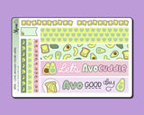 I Love Avocado Hobonichi Cousin Daily Washi Strip Stickers