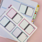 Empty Coil Planner Double Boxes Stickers | Planner Tabs | Shine Sticker Studio