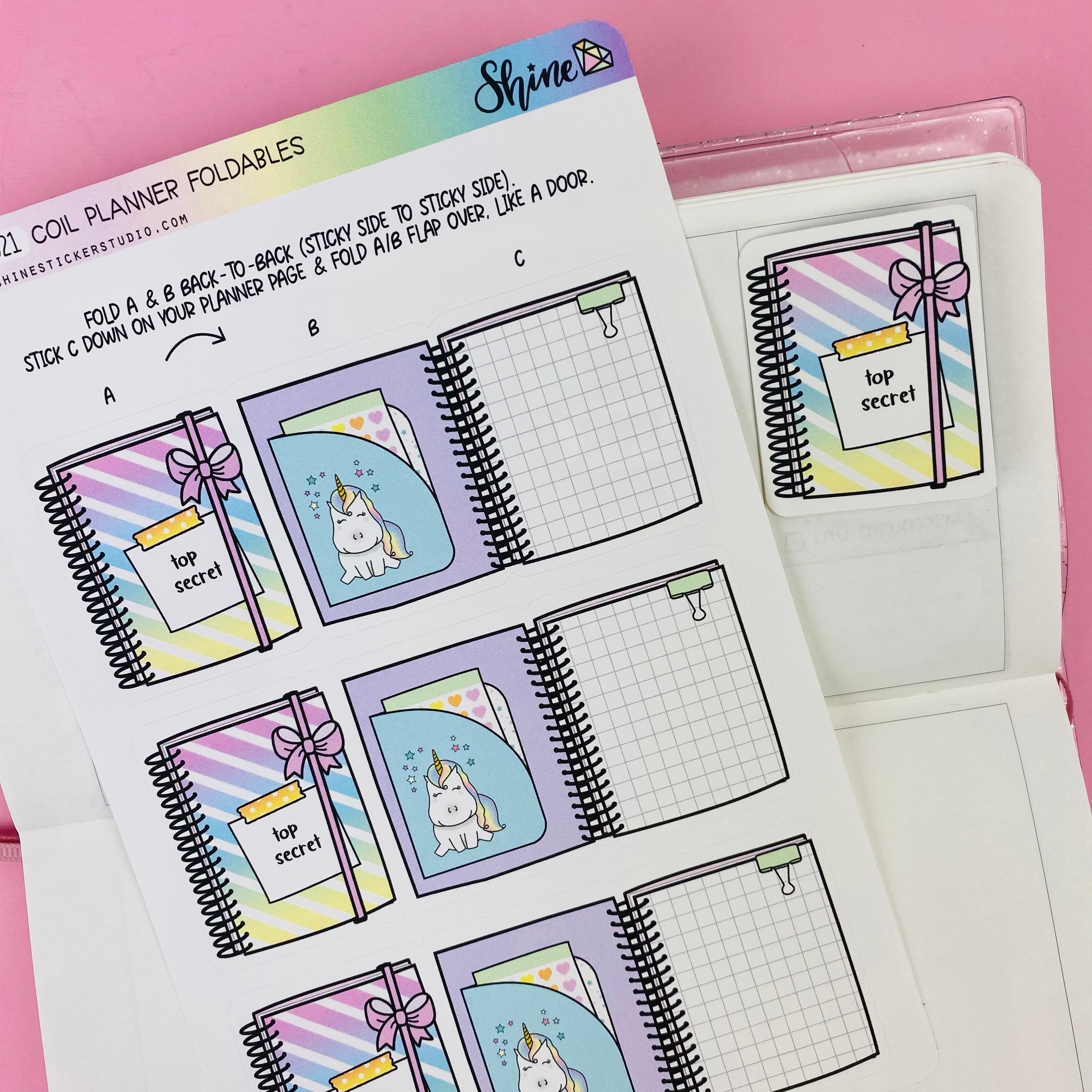 Coil Planner Foldable Stickers – Shine Sticker Studio