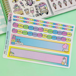 Bright and Colorful Sweet Treats Washi Strip Stickers By Shine Sticker Studio 