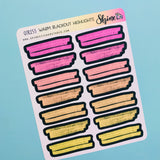 Warm Blackout Highlight Stickers