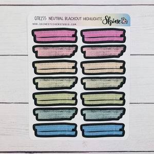 Neutral Blackout Highlight Stickers By Shine Sticker Studio