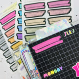 Monday, July and Neutral Blackout Highlight Stickers By Shine Studio 