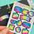Colorful Rainbow Blackout Bujo Box Stickers By Shine Studio 