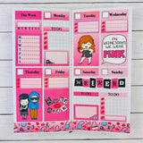 New We Wear Pink - Mini Sticker Kit Print Pression Created By Shine Sticker Studio