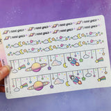 Colorful I Need Space Clear Washi Strip Stickers By Shine Sticker Studio