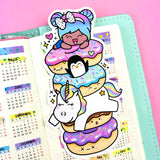 Shine Crew Donut Bookmark Die Cut Designed By Shine Studio | Animal Crossing Stickers