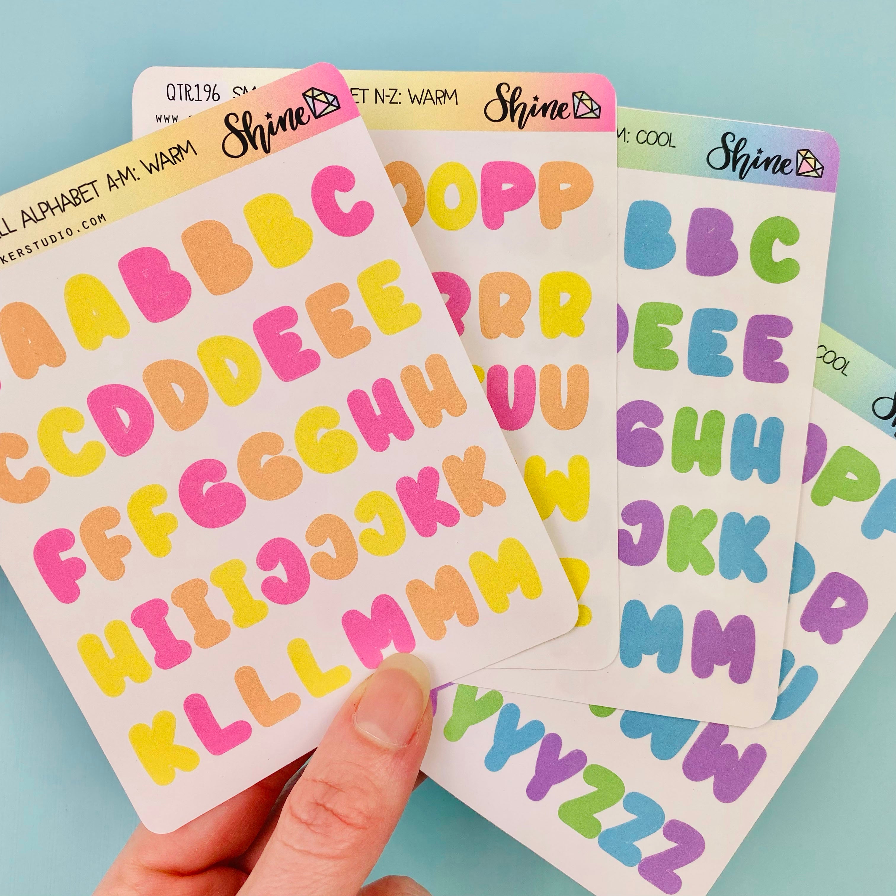 Small Alphabet Bubble Letter Stickers