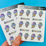 Multi Color Luna Soccer Stickers Created By Shine Sticker Studio