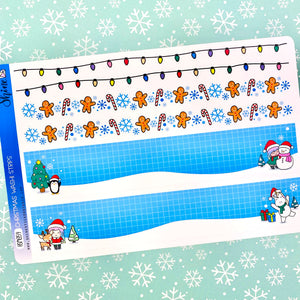 Christmas Washi Strip Stickers | Best Merry Christmas Stickers | Shine Stickers Studio