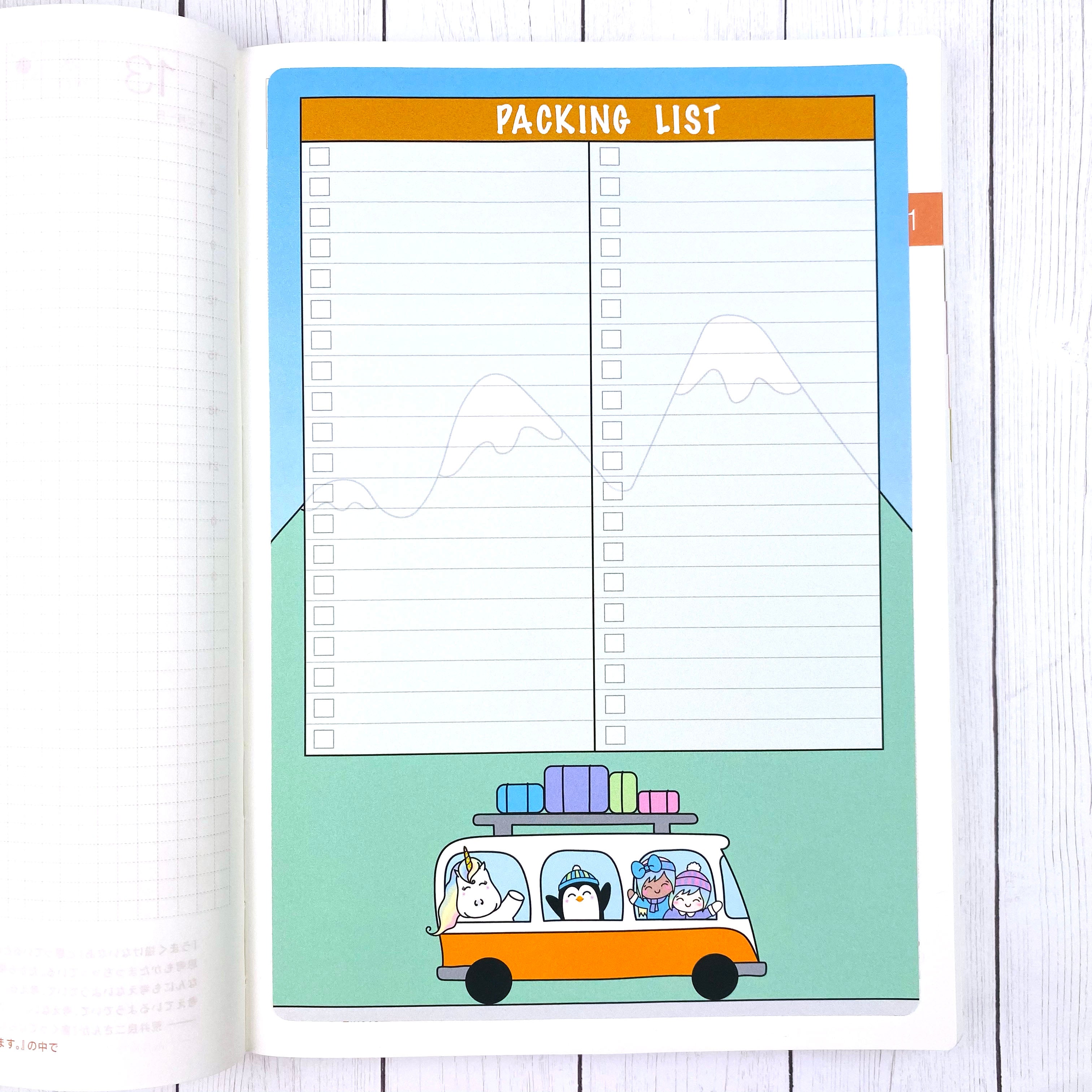 Packing List Inside Sticker CLEARANCE Winter Vacation Packing List Jumbo Sticker – Shine Sticker Studio
