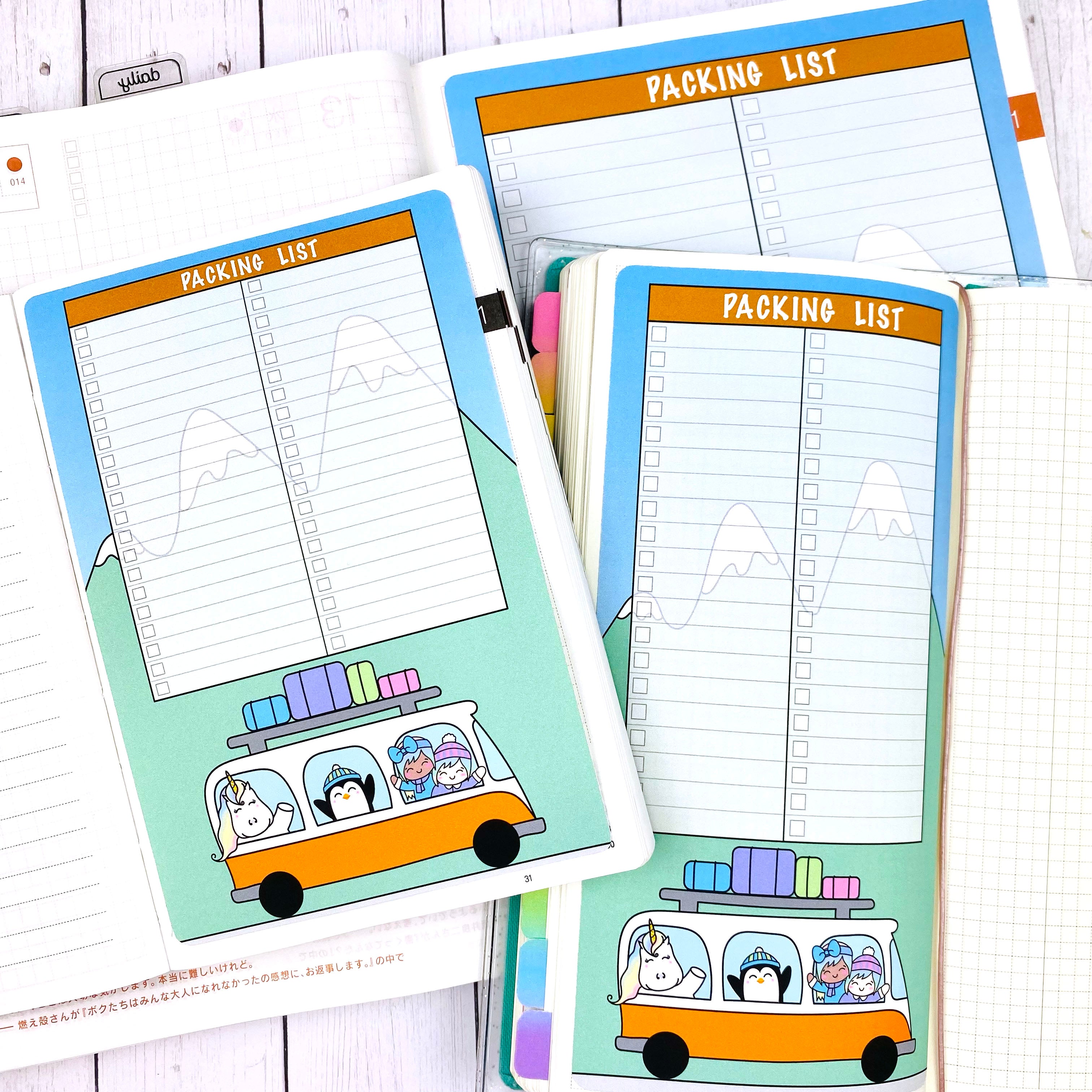 Packing List Inside Sticker CLEARANCE Winter Vacation Packing List Jumbo Sticker – Shine Sticker Studio