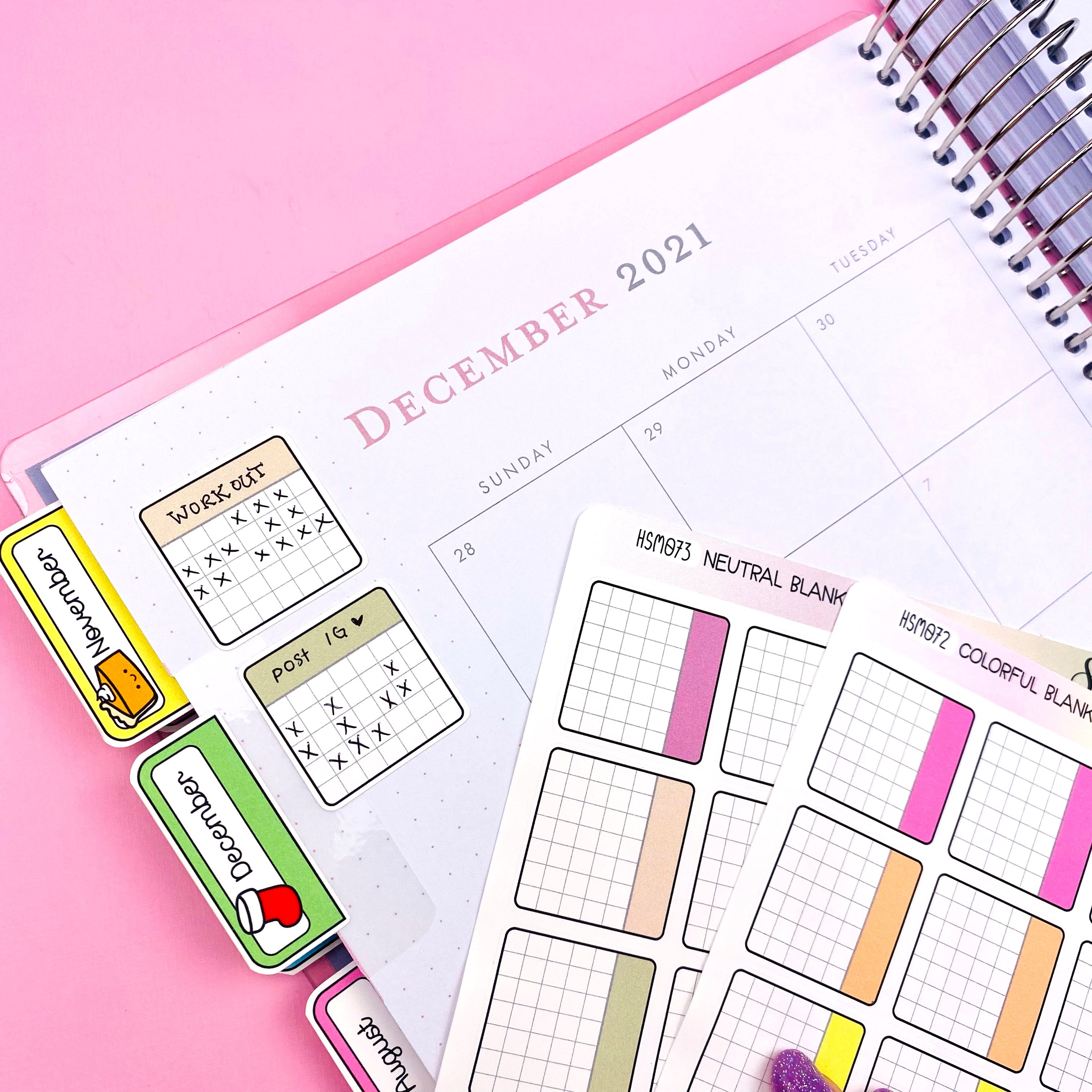 Blank Calendar Stickers – Shine Sticker Studio