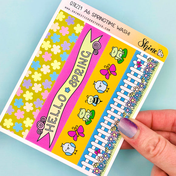 A6 Springtime Washi Strip Stickers