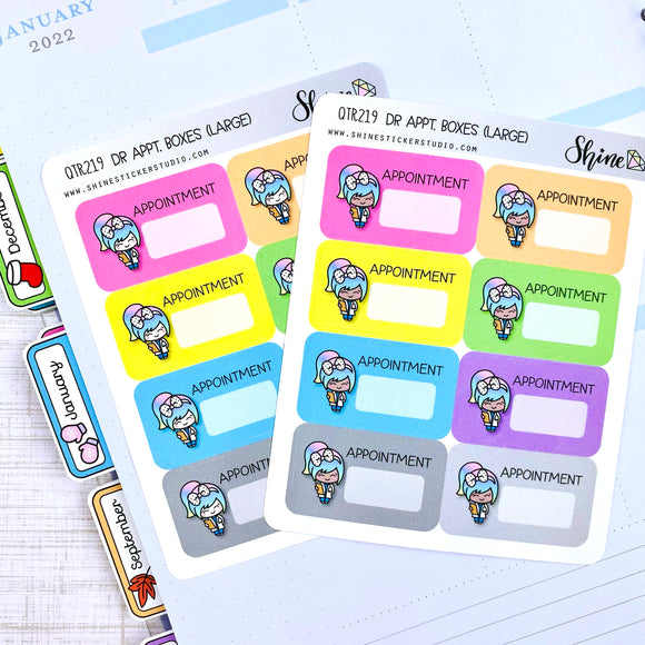 Large Luna Doctor Appointment Box Stickers