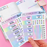 A6 Planner Girl Hobonichi Date Cover Stickers