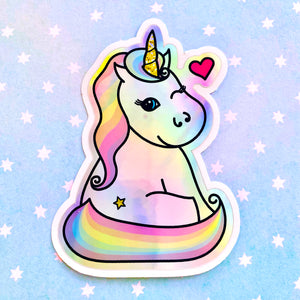 HOLOGRAPHIC Star Winking Die Cut Vinyl Decal