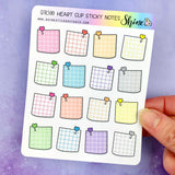 Heart Clip Sticky Note Stickers