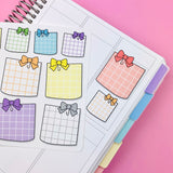 Large Bow Clip Sticky Note Stickers