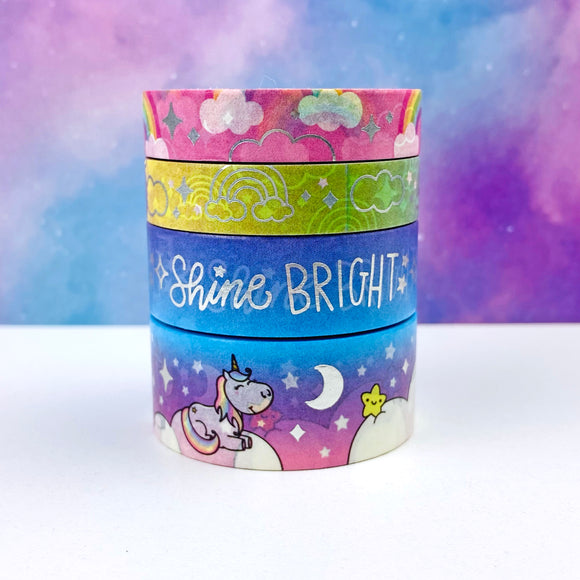 CLEARANCE: FOILED Shine Bright Holographic Washi Tape Collection