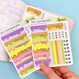 A6 Ice Cream Hobonichi Date Cover Stickers